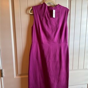 Ann Taylor Sleeveless Fuchsia Midi Dress